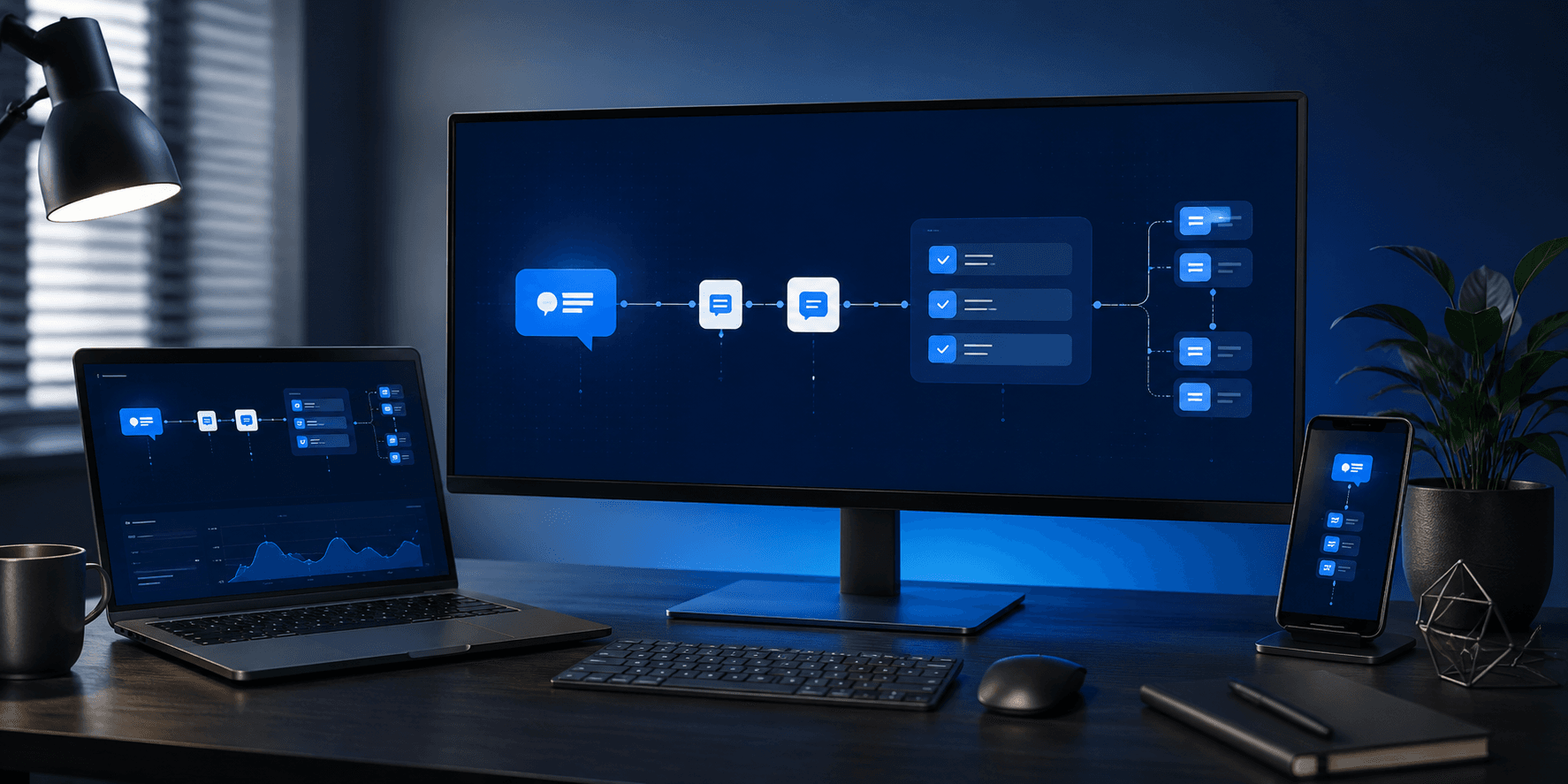 AI-powered automation workflow across devices